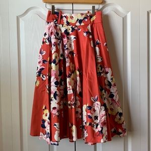 Pinup Girl Peach Floral skirt